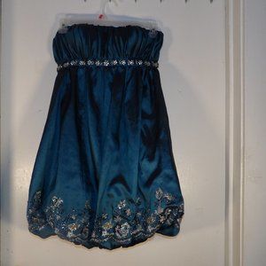 Paris Tony Bowls Strapless Beaded Formal Mini Dress Sz 4